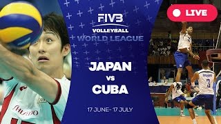 Japan v Cuba  Group 2 2016 FIVB Volleyball World League [upl. by Aronael561]