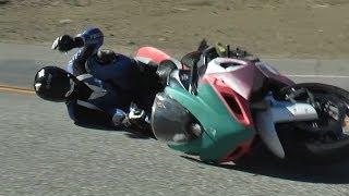 Crash  Sport Bike Hits Harley [upl. by Dewees]