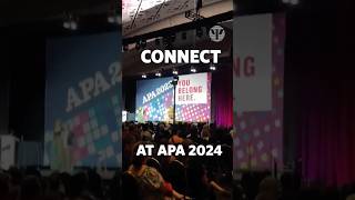 Connect at APA 2024 shorts APA2024 [upl. by Noirod]