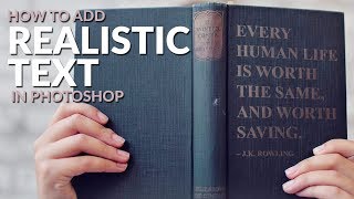 How to Add Realistic Text to ANYTHING in Photoshop [upl. by Amadus]