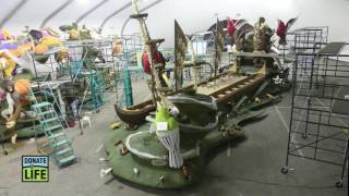 2017 Donate Life Rose Parade Float Time Lapse in 30 seconds [upl. by Bronnie]