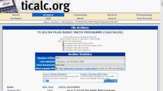 ticalc org how to download programs for ti calculator [upl. by Kiona]