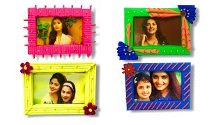 4 Photo Frame Diy Ideas  Handmade Picture Frame Diy  Diy Picture Frame Making At Home फोटो फ्रेम [upl. by Mclaurin67]