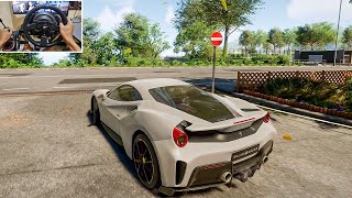 Ferrari 488 Pista  Test Drive Unlimited Solar Crown  Thrustmaster T300RS Gameplay [upl. by Aniri]