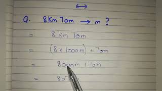 Convert Km into m  8km 70m into metre  Class 5 Maths  How to convert km into mmathseducation [upl. by Ecila602]