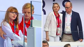 CHARLENE OF MONACO AND ALBERT IN TEARS THEIR TWINS CLOSENESS AT THE PARIS OLYMPICS [upl. by David590]