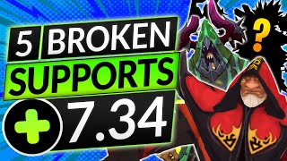 5 MOST BROKEN SUPPORTS of 734  BEST Position 5 Heroes  Dota 2 Tier List Guide [upl. by Sigler770]