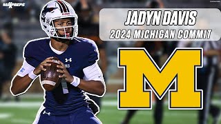 2024 Michigan commit Jadyn Davis  5star QB is a DIMER 🪙  HIGHLIGHTS 🎥 [upl. by Gulick1]