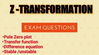 Z transformation  pole zero plot transfer function difference equation stableunstable [upl. by Taber833]