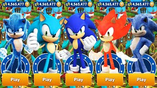 Sonic Dash  Sonic vs Fire Sonic vs Ice Sonic vs Movie Sonic All Characters Unlocked  Run Gameplay [upl. by Eibocaj373]