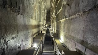 Full tour inside the Great Pyramid of Giza  Pyramid of Cheops aka Khufu  Trip to Kairo Egypt 2021 [upl. by Adniram]