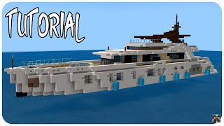 Minecraft How To Build a Modern Yacht in Minecraft Minecraft Modern Yacht Tutorial [upl. by Artemahs]