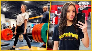 This female powerlifter impresses everyone at the gym [upl. by Pascasia595]