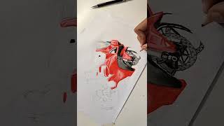 Drawing Ducati panigale v4 shorts [upl. by Xylina]