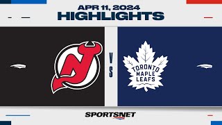 NHL Highlights  Devils vs Maple Leafs  April 11 2024 [upl. by Okia195]