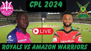 CPL 2024 Match Barbados Royals vs Guyana Amazon Warriors Live Watch Along [upl. by Wamsley161]