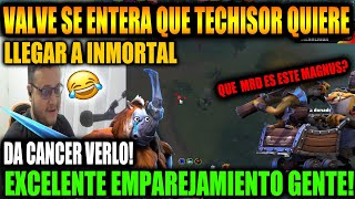 TECHISOR ROAD INMORTAL LE PONEN EL MEJOR MAGNUS CHOLLAPSE EN SU TEAM XD 🎥 Dota 2 [upl. by Ormond]