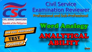 Civil Service Exam 2024  Word Analogy  Analytical csc cse2024 civilservicereviewer [upl. by Helena]