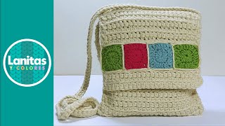 BOLSO VINTAGE tejido a crochet Paso a Paso  Cartera a ganchillo Lanitas y Colores [upl. by Henryetta]