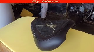 Tapiceria Para aficionados COMO TAPIZAR asiento de moto facil [upl. by Buxton260]