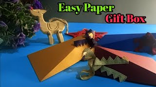 Gift Box Making Idea  Easy Paper Gift Box [upl. by Naus184]