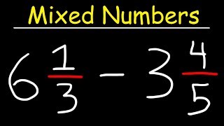 Subtracting Mixed Numbers [upl. by Maiga360]