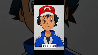 Lets make Ash Ketchum drawing art ytshorts shorts painting Negiartj4c [upl. by Severen]