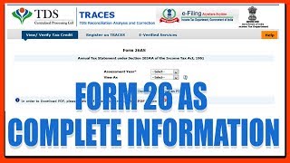 FORM 26AS  How To View Form 26AS of Income Tax [upl. by Floridia]