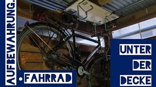 DIY Fahrradhalter Fahrradaufhängung Fahrradaufbewahrung unter der Decke [upl. by Bonnette]