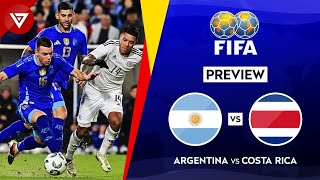 ARGENTINA vs COSTA RICA  FIFA Matchday International Friendly Match Preview✅️ Highlights❎️ [upl. by Ahsienal]