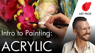 Acrylic Painting for Beginners Techniques amp Supplies [upl. by Imeaj]