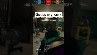 Guess my rank r6 r6clips rainbowsixsiege gaming rank [upl. by Novoj]