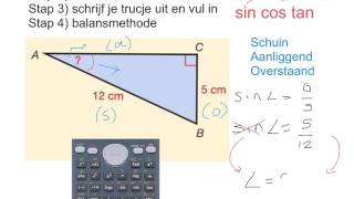 H3  M4  Hoeken en zijden berekenen met Goniometrie [upl. by Eudora]