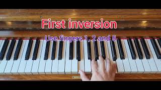 How to play C Major Triads on piano with Right Hand [upl. by Hillhouse]