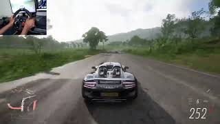 Porsche 918 Spyder  Forza Horizon 5  Steering Wheel Gameplay [upl. by Sexton]