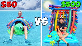 50 vs 500 Floating Tiny Houses BUDGET CHALLENGE [upl. by Remas]