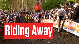 Mathieu Van Der Poel Wins 4th Straight In Gavere [upl. by Hume]