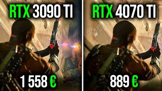 RTX 3090 Ti vs RTX 4070 Ti [upl. by Skcirdnek55]