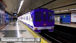 Guzmán el Bueno L6  Metro de Madrid  Serie 8400  5000  2015 [upl. by Anerul19]