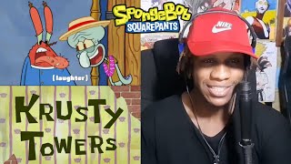 Spongebob Squarepants Episode Krusty Towers Reaction [upl. by Nilson]