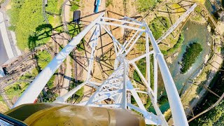 Hyperia UK’s TALLEST amp FASTEST Roller Coaster 4K POV  Thorpe Park England No Copyright [upl. by Telrahc]