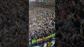 Leeds United Fans Going “MENTAL” In The South Stand Against Leicester football shorts [upl. by Dualc641]