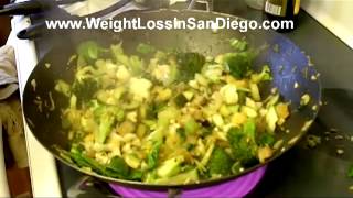 Low Carb Veggie Shirataki Noodle StirFry [upl. by Kolva]