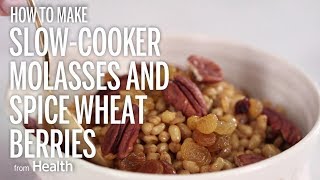 SlowCooker Molasses and Spice Wheat Berries  Health [upl. by Schaper514]