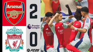 ARSENAL vs LIVERPOOL  PREMIER LEAGUE 20242025  JORNADA 9  EA SPORTS FC 25 [upl. by Mou]