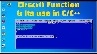 Clrscr function and its uses in CC detail explanation with practical output  Learn To Code [upl. by Racso]