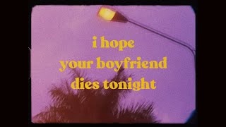 Aftertones  i hope your boyfriend dies tonight Vertical Lyric Video [upl. by Harri]