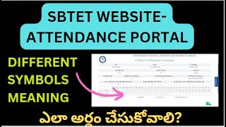 Telanagana DiplomaHow to check attendance in sbtet ts portalMeaning of error codes in attendance [upl. by Akcinahs]