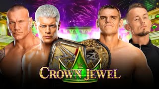 Cody Rhodes amp Randy Orton vs Gunther amp Ludwig Kaiser Full Match WWE Crown Jewel 2024 Highlights [upl. by Dadinirt]