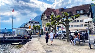 Beautiful Swiss City 🇨🇭Morschach  Walking Travel Guide [upl. by Dietz329]